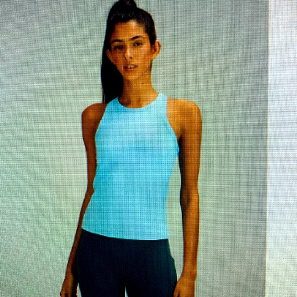 COPY - Lululemon align waist length Racerback tank top blue chill